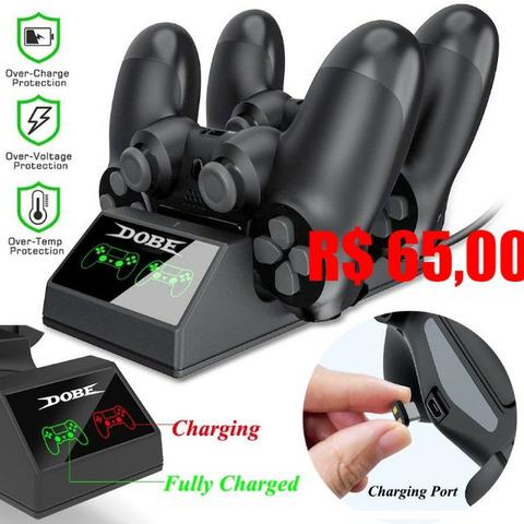 Dual Charging Dock para controle de Ps4 + conector Magnetico- Dell Variedades