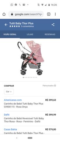 Vendo carrinho de bebê Tutti baby