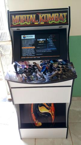 Bartop tela de 19 polegadas com 7 mil jogos sistema linux batocera