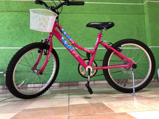 Bicicleta feminina New Lady Rosa Com Cestinha