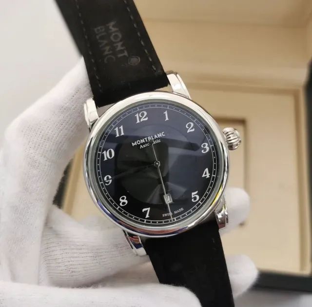 Relógio MontBlanc Automatico Couro Premium