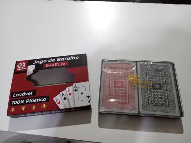 Jogos De Carta Uno + Baralho Duplo De Plástico Kit 2 Peças