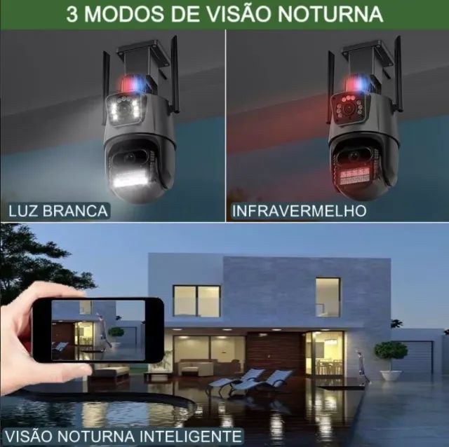 Câmera Wi-fi 4k 8mp Tela Dupla Visão Noturna - Foto 6