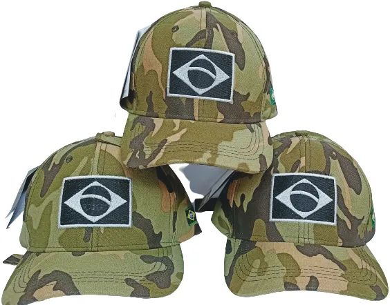 Boné Beisebol Camuflado c Bordado da  Bandeira  - Foto 3