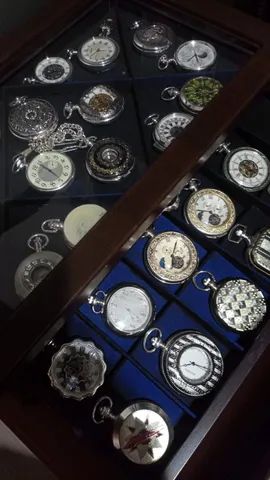 Coleção De Relógios De Bolso Banhados A Prata