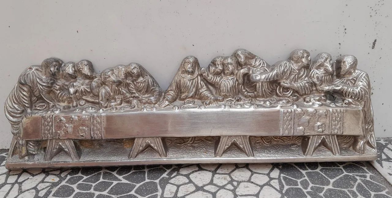 Escultura de parede Santa Ceia