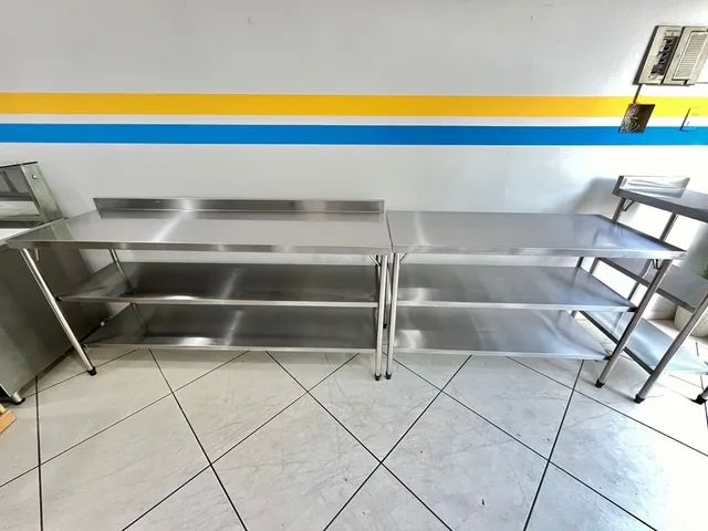 Mesa/bancada industrial em aço inox sob medida  - Foto 2