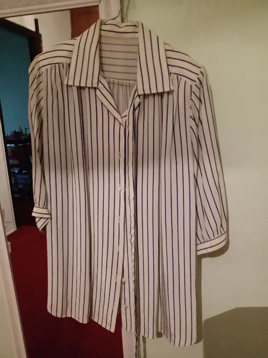 Camisa listrada moda evangélica tamanho M - Foto 2
