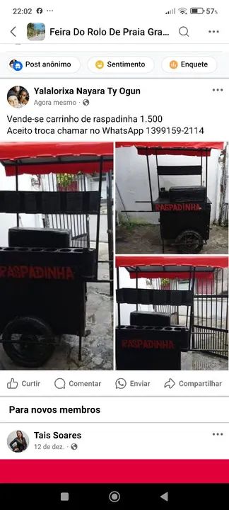 Carrinho de raspadinha - Oportunidade!