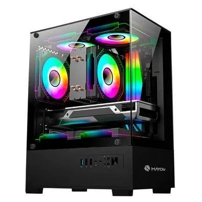 Gabinete Gamer Hayom GB1794 *3 Fans Rgb Controlável* - ATX, Micro-ATX e Mini-ITX - WZetta