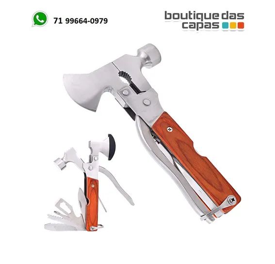 Martelo multifuncional Portátil it-blue LE-1918 SLK-D25 Alicate Pesca Camping