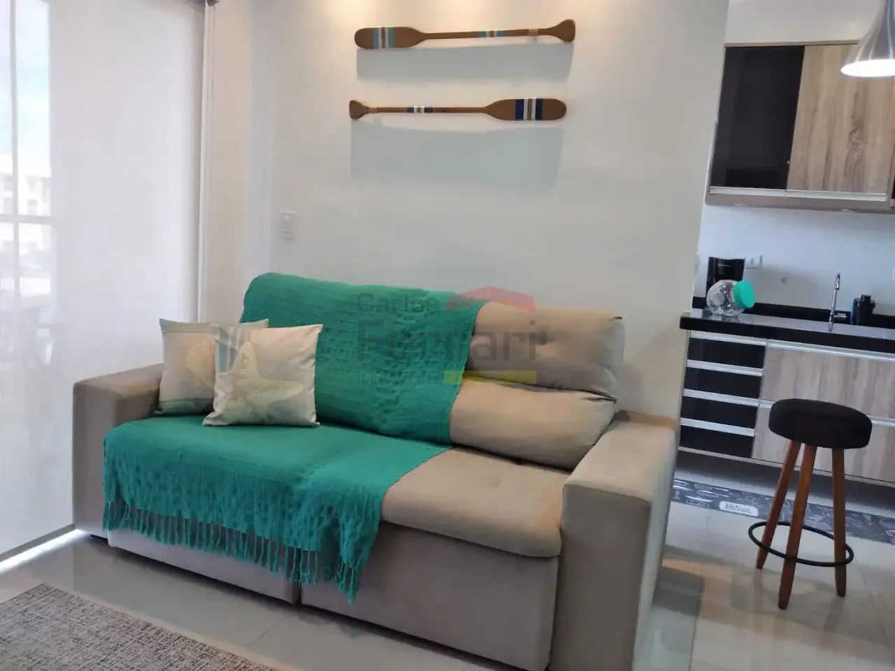 Apartamento localizado no Centro de Ubatuba - SP. 2 dormitórios, varanda gourmet e porteir - Foto 4