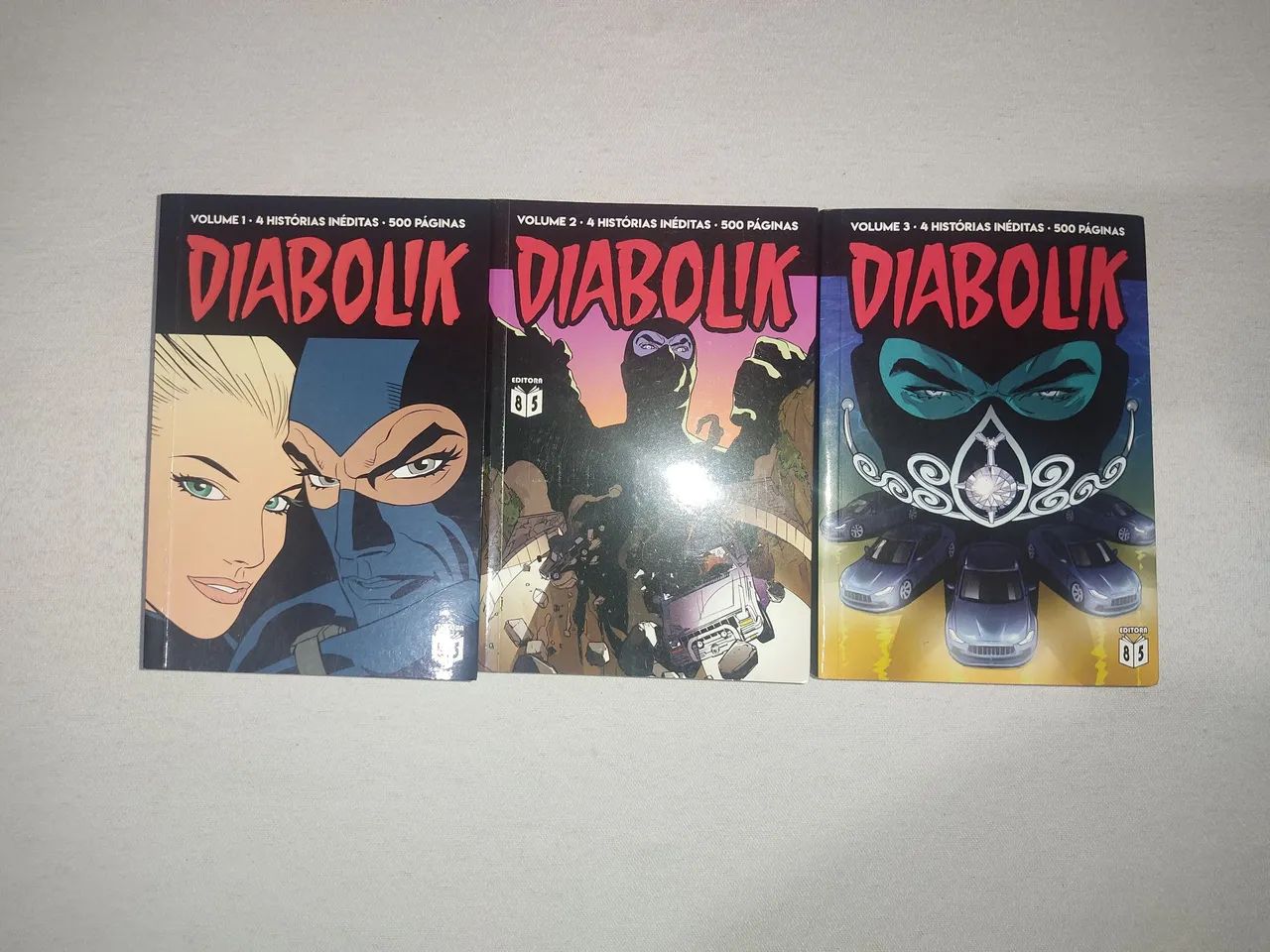 Coleção Diabolik - Volumes 1, 2 e 3 (Editora 85)