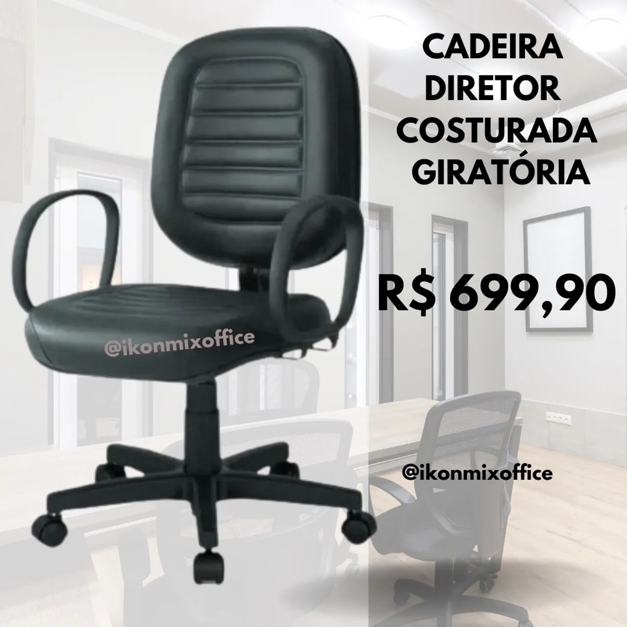 Cadeira Presidente Ergonômica com Encosto em Malha - Foto 5