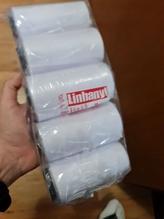 5 tubos de linha branca para costura 4570 m maquina reta 120  mar a linhanyl