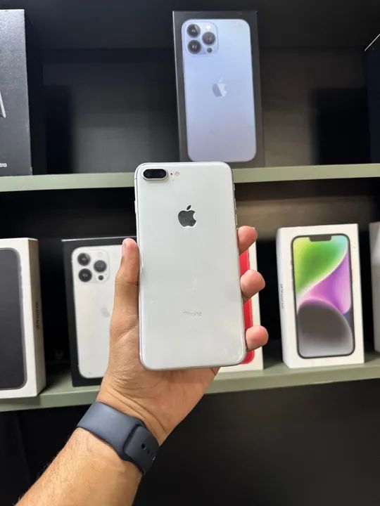 iPhone 8 Plus - Prata - 64GB - Impecável!