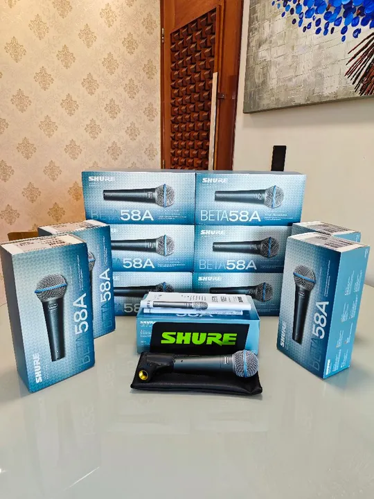Microfones Shure Beta 58A - MADE IN MÉXICO