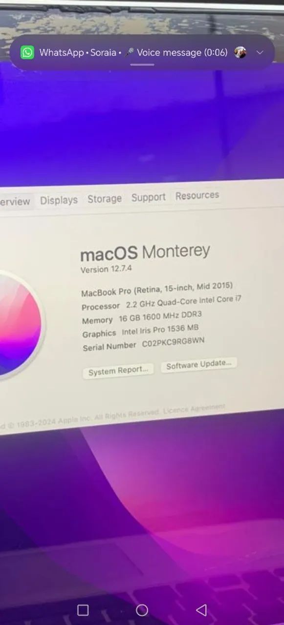 Macbook Pro 2015 15" - I7 Quad-Core Turbo até 3.3GHz 16 GB RAM, SSD 256 GB (6) - Foto 3