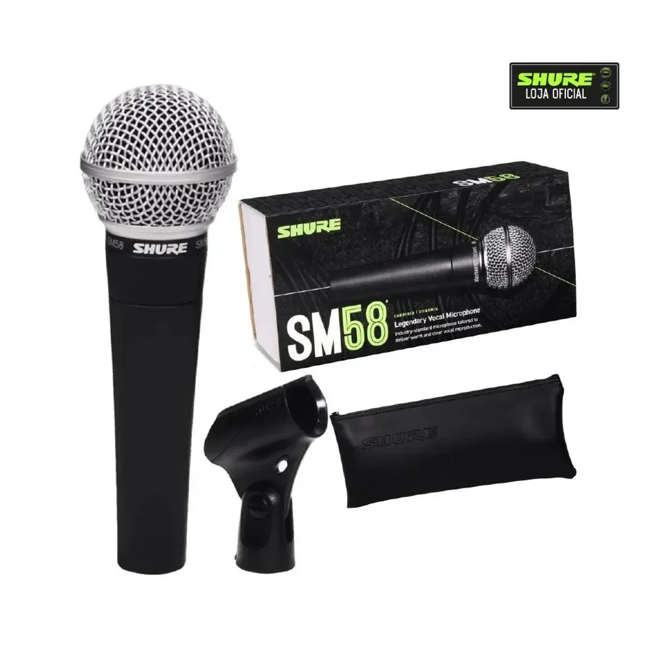 Microfone Shure SM58 - Profissional para Vocal