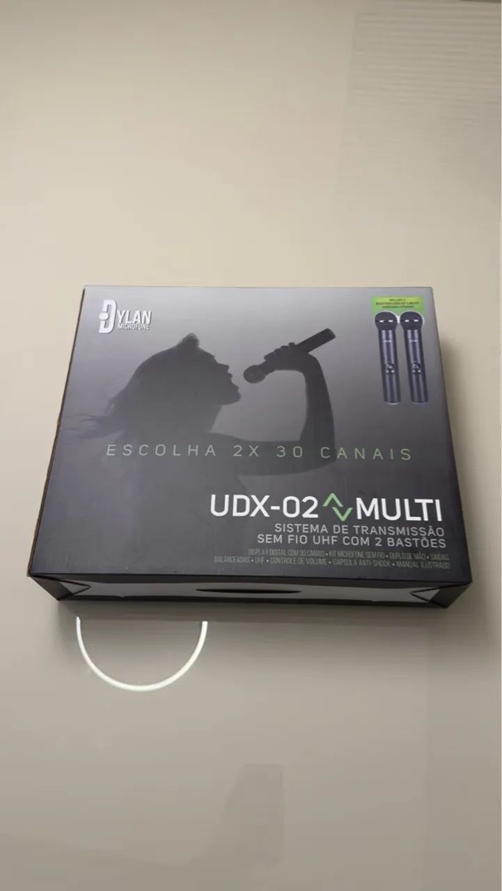 Microfone Sem Fio Duplo Ylan UDX-02 Multi