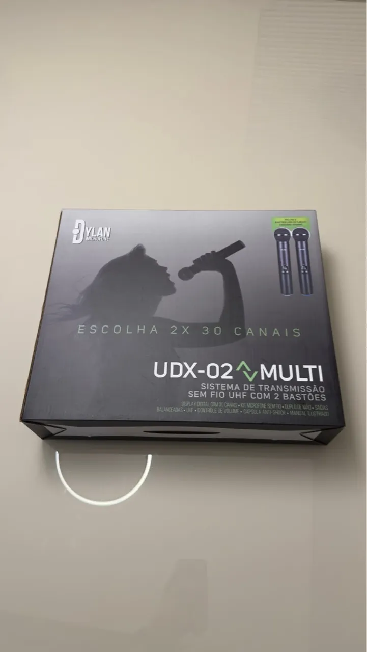 Microfone Sem Fio Duplo Ylan UDX-02 Multi