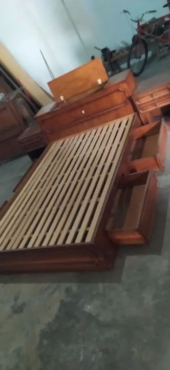 Cama Box de Madeira Maciça - Ótimo Estado!