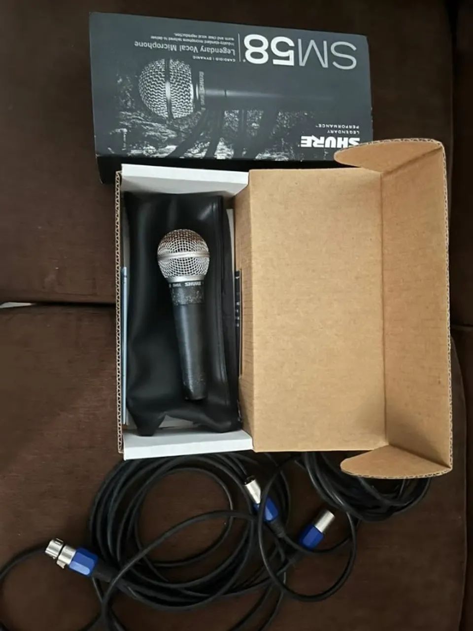 Microphone Shure SM58 ORIGINAL! + 2 cabos novos! - Foto 3