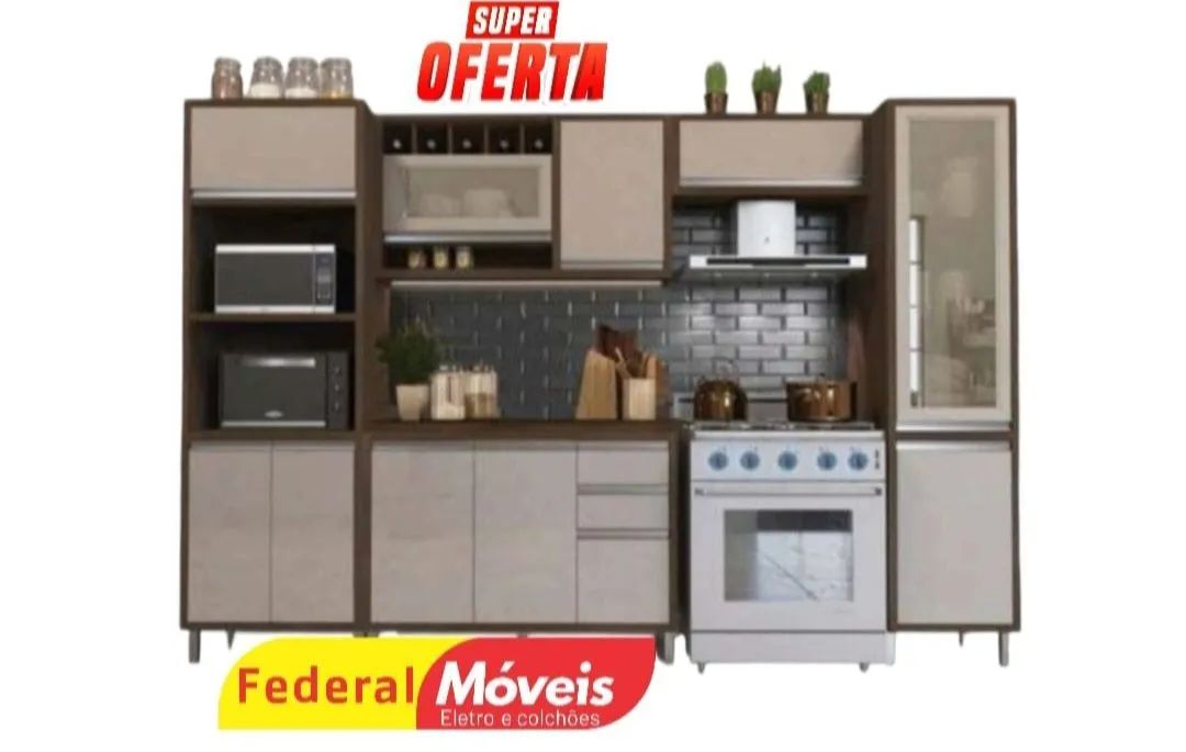 Armário para Cozinha Completo - Novo, Moderno e Prático!