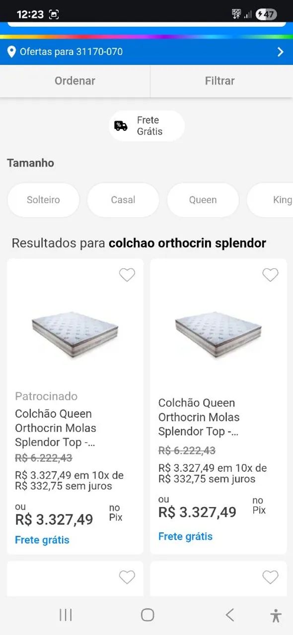 Colchão Queen Orthocrin de Molas Splendor Top - 158x198x30 - Foto 4