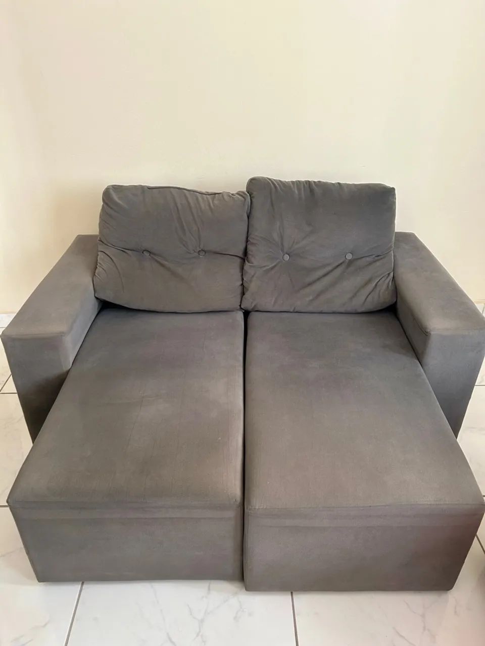 Sofá retrátil Modular Cinza