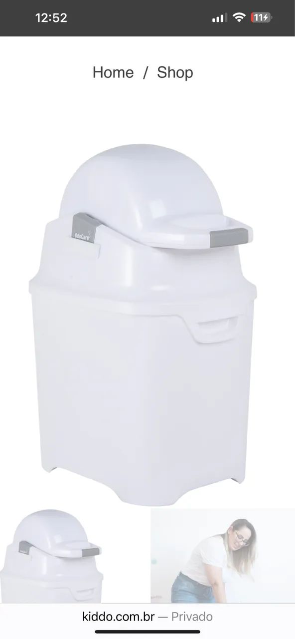 Lixeira antiodor kiddo
