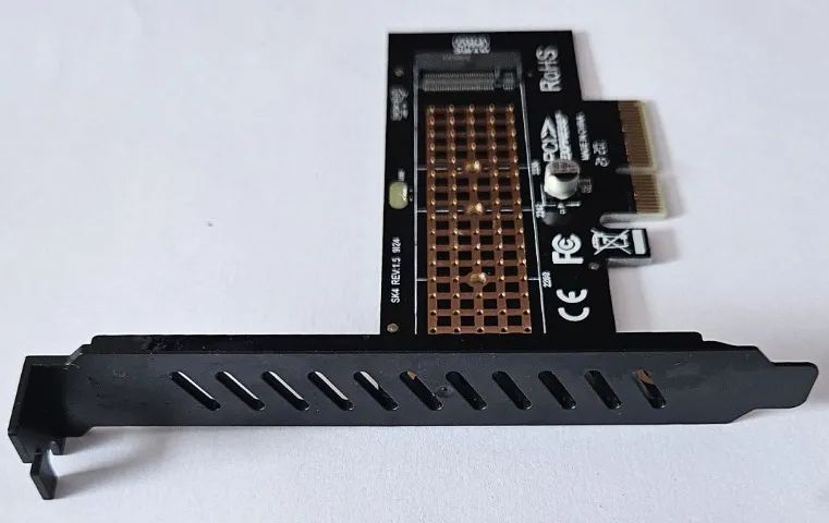 Placa PCIex x4 para SSD M2 NVME - Foto 3
