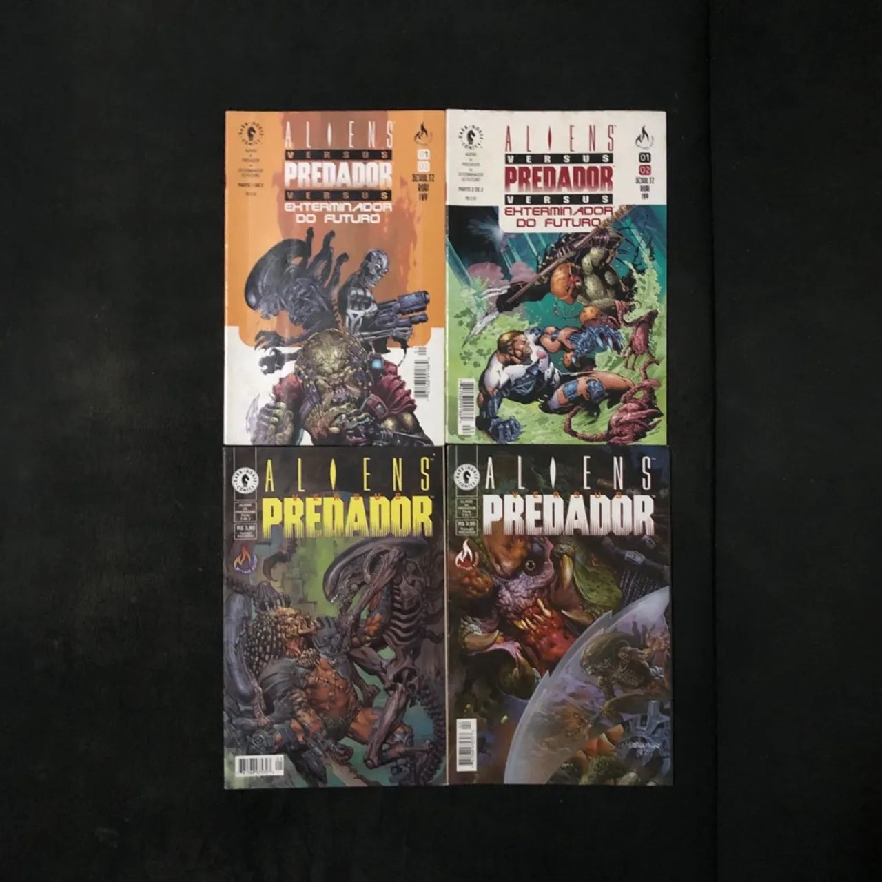 Combo 4 HQs minisséries Alien Vs Predador