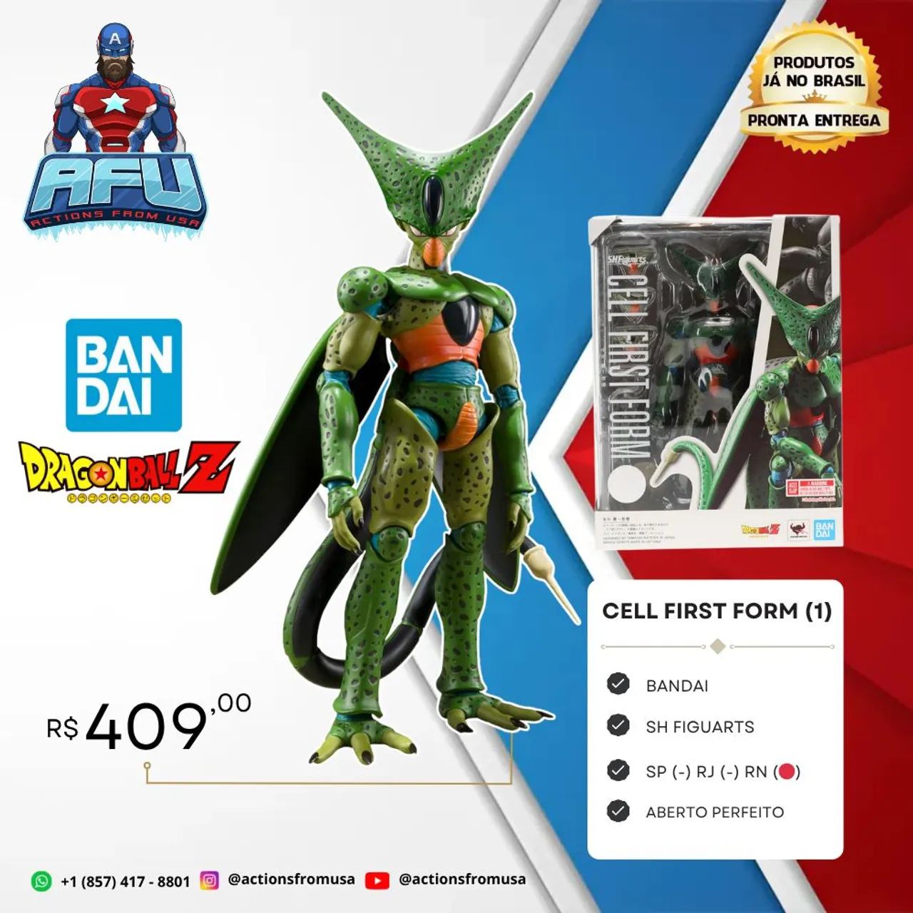 Figurine Dragon Ball Bandai SH Figuarts - The Breakers Cell Shell - Neuve