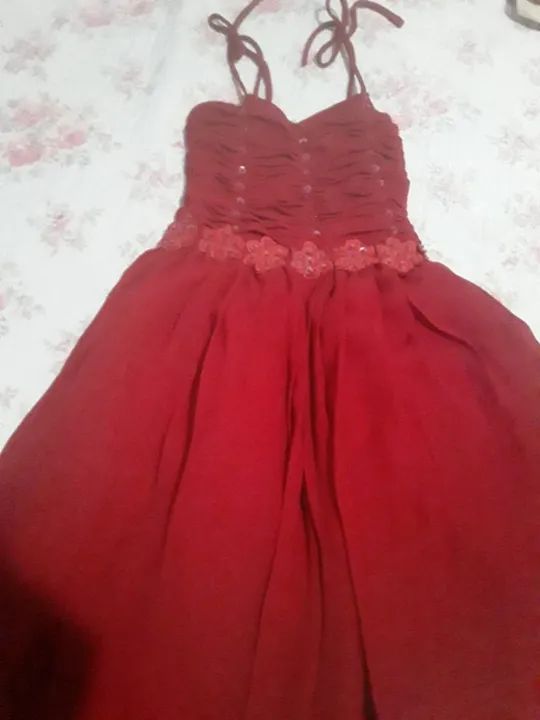 Vestido Infantil Vermelho - 6 anos - Seminovo - Foto 4