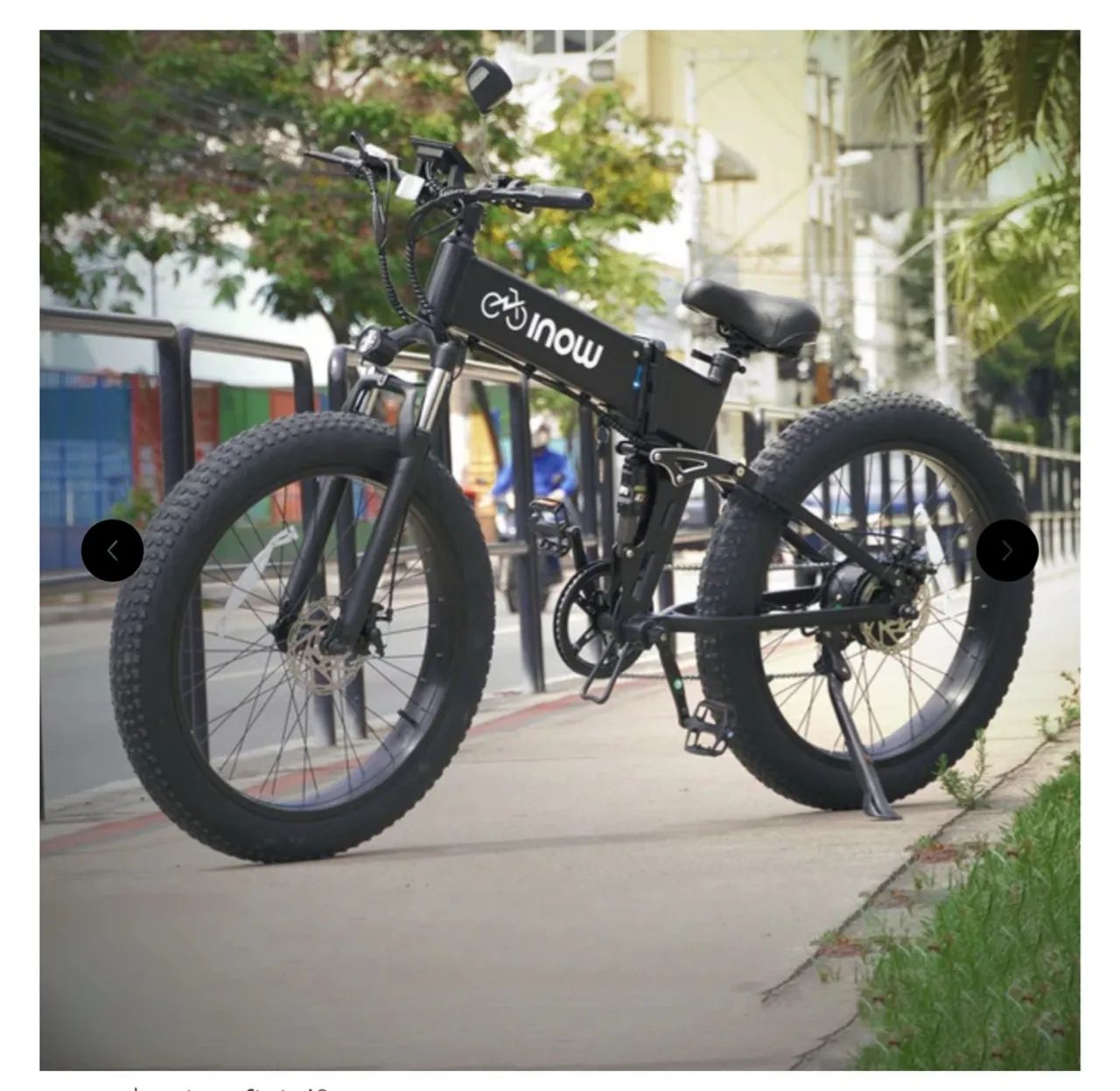 Bicicleta Elétrica Dobrável com Pneus Grossos - Foto 2