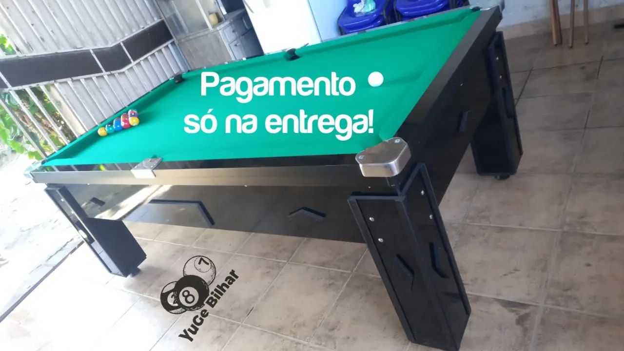 Mesa de sinuca residencial campo de pedra ardósia pagamento só na entrega  - Foto 3
