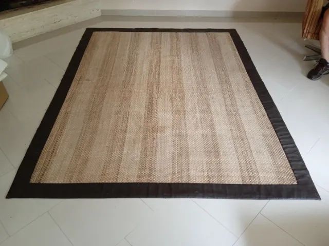 Tapete tapete natural em Tecido Marrom 1 cm x 227 cm x 176 cm