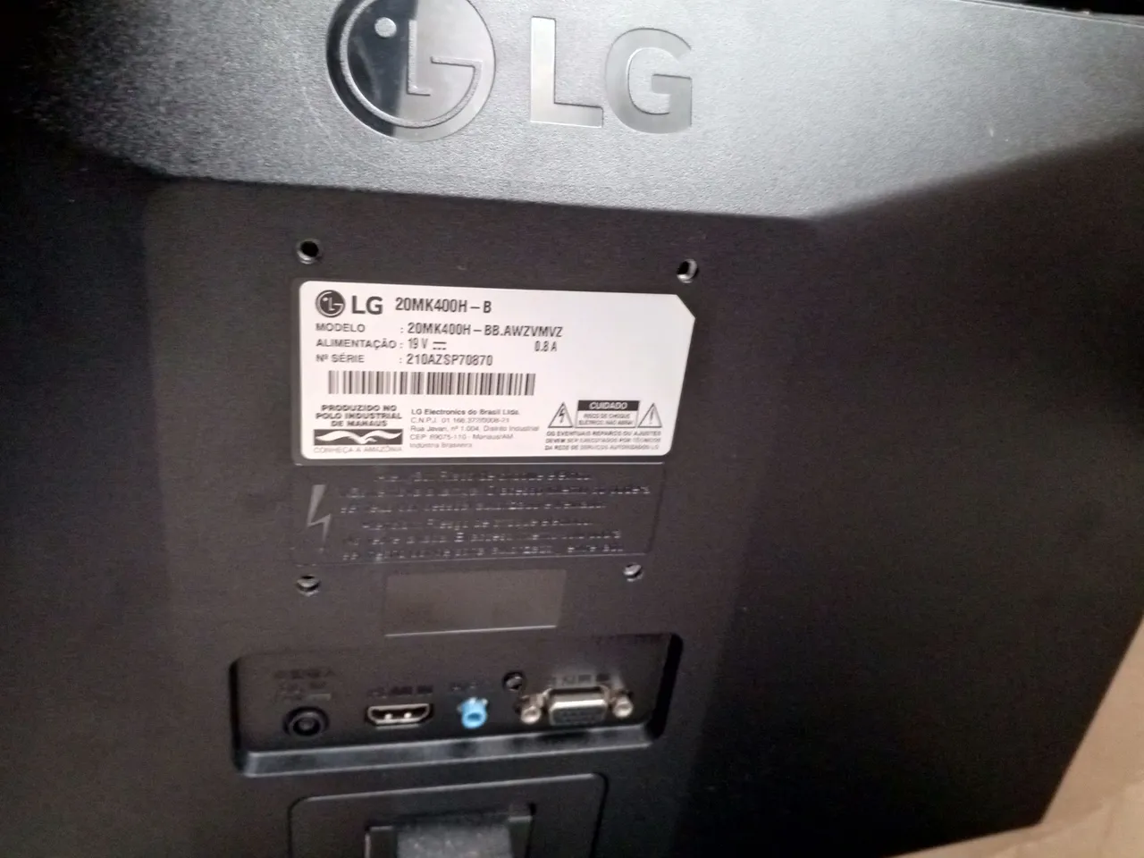 Monitor LG 20MK400H-B - Excelente Imagem
