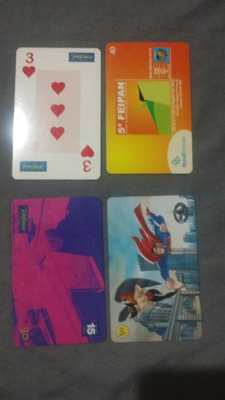 Cartoes telefônicos de tiragem baixa