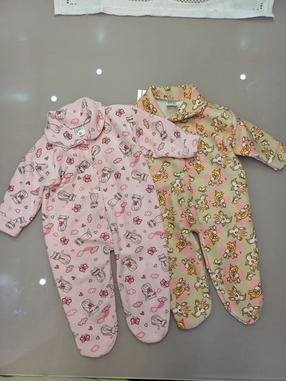 Kit 2 Macacões Pijama Tecido suplex - G