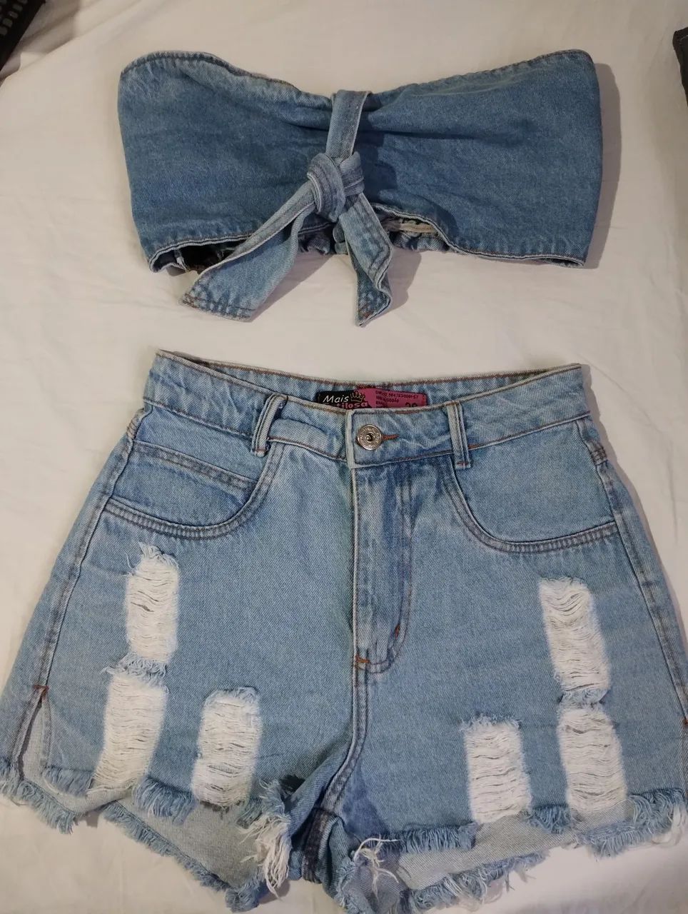Conjunto feminino jeans 