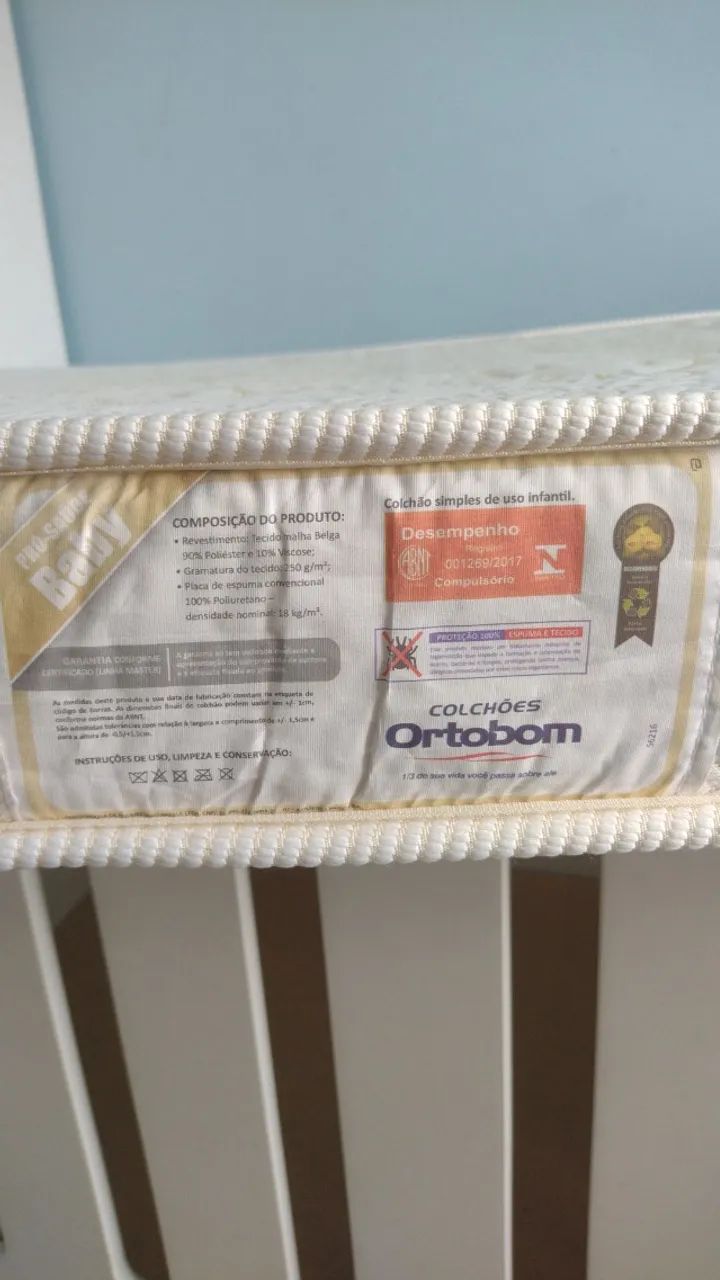 Berço completo com colchão Ortobom Pró Saúde Baby com pouquíssimo uso. - Foto 4