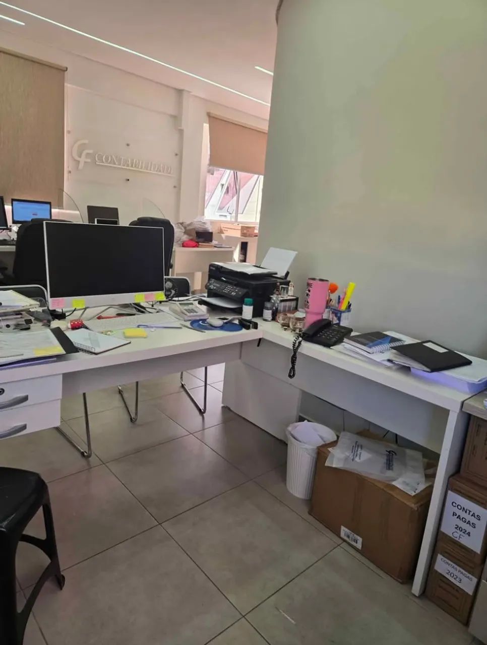 Mesa em L para escritório  - Foto 3