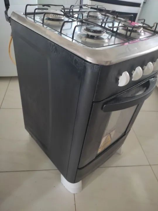 Fogão 4 Bocas - Preto - Usado - Foto 3