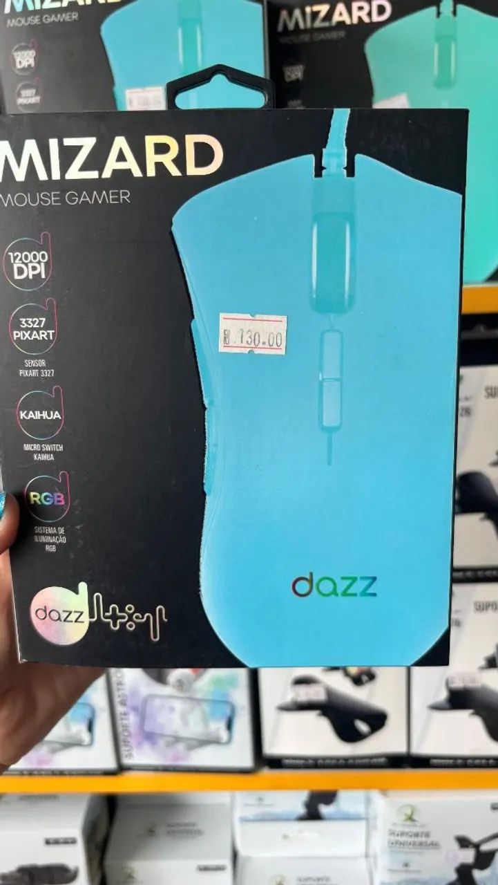 Mouse Gamer Mizard Dazz RGB - 12000 DPI