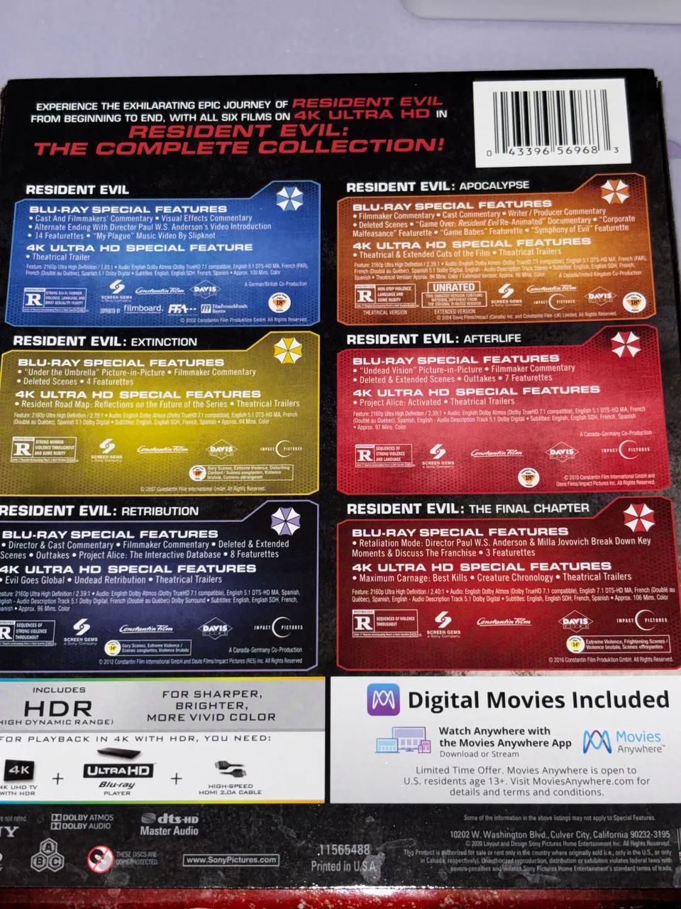 Bluray Resident Evil Collection 4K - Foto 3