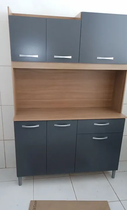 Armario cor grafite novo 590.00 com montagem avista