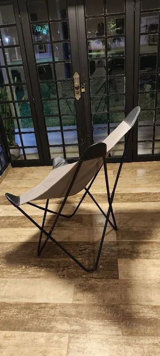 Cadeiras botterfly cinza lona - Foto 2