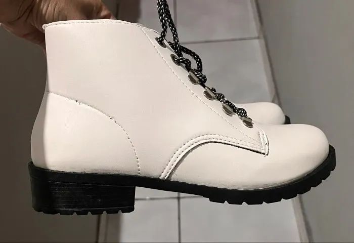 Bota cano curto - branca - Foto 4